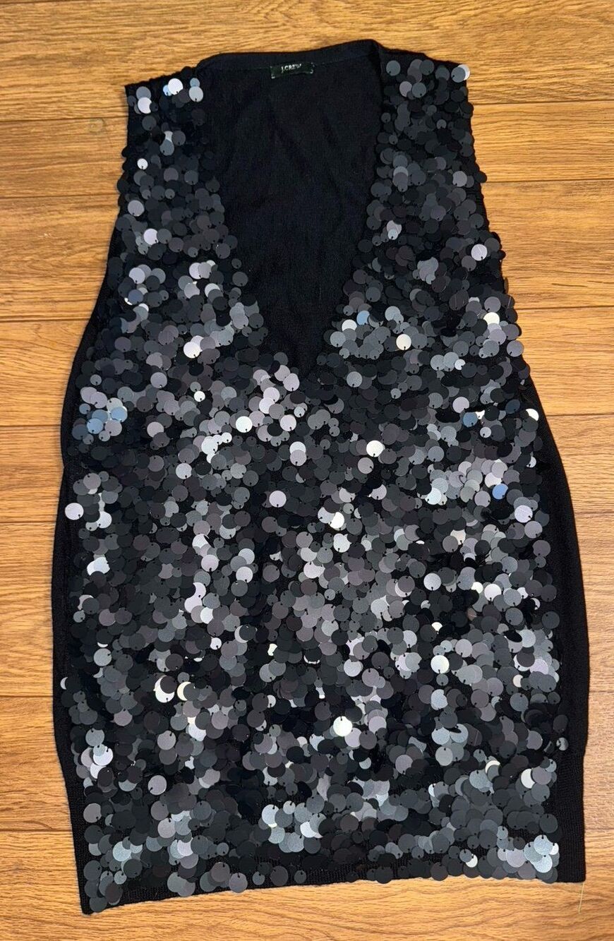 J Crew 1st Counter Sample 100% Extra fine Merino Wool “Cashfeel” Small Sequined